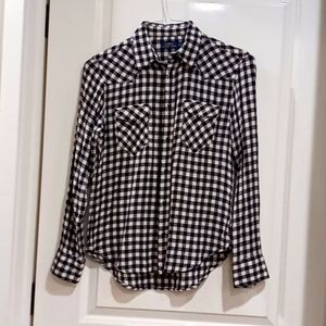 Polo Ralph Lauren Viscose Checkered b&w LS